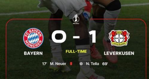 德國杯：拜仁十人不敵勒沃庫森，諾伊爾17分鐘遭紅牌