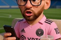 Q版梅西怒斥C羅：你咋又帽子戲法了，看了錄像找不到黑點(diǎn)啊