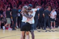 大力擁抱！李夢曬和詹姆斯互動：咱家來Qie了 歡迎常來啊