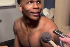 身材棒！華子賽后更衣室赤膊接受采訪：可能是我經歷過的最佳比賽