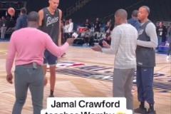 2米26玩這個？名場面：克勞福德指導文班亞馬花式動作！