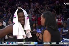 恩比德怎么想？愛德華茲接受費(fèi)城全場球迷高呼MVP