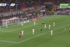 米蘭扳回一城！亞伯拉罕禁區(qū)內(nèi)推射破門！普利西奇分球送助攻！