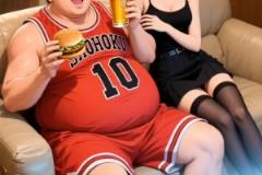 【AI】據(jù)說這是和晴子結(jié)婚之后的櫻木花道？發(fā)福了哈~