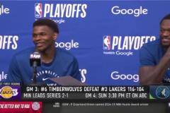 華子看了眼技術(shù)統(tǒng)計(jì)對(duì)蘭德爾說：你才投13個(gè)？你還好嗎