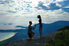真浪漫??！上海隊(duì)的李弘權(quán)在山頂上給女友求婚
