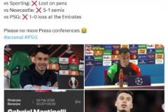 還有這魔咒？外媒：馬丁內(nèi)利3次參加賽前發(fā)布會(huì)，阿森納全部輸球