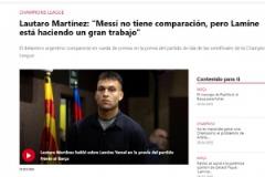 勞塔羅：亞馬爾是一名偉大的球員，但他無法與史上最佳梅西相比