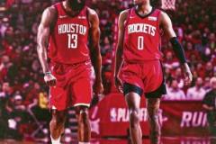 一個(gè)7分一個(gè)8分！美國(guó)火箭博主調(diào)侃：哈登將自己G7的火炬?zhèn)鞯搅私軅?格林手里