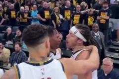 今天是功臣啊！戈登絕殺之后約老師也難掩喜色