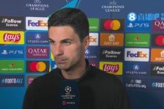 阿爾特塔：20分鐘我們該3-0領(lǐng)先 可惜幸運(yùn)沒站我們這邊