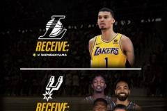 簡直白日做夢！美媒：湖人可用八村+文總+電風(fēng)扇+克內(nèi)克特+一首輪，去換文班