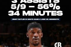 說好的40分，怎么就14分？巴特勒全場僅9次出手，末節(jié)0出手