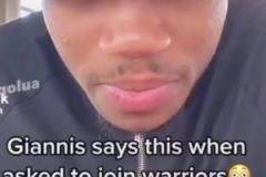 不會(huì)真來(lái)吧網(wǎng)友喊話字母哥加盟勇士 字母哥暗爽若有所思